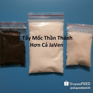 Trọn sét tẩy mốc quần áo trắng và màu, bột tẩy trắng 3 gói bột chanh thuốc tím giữ màu không hắc và khôn gây hại da tay,