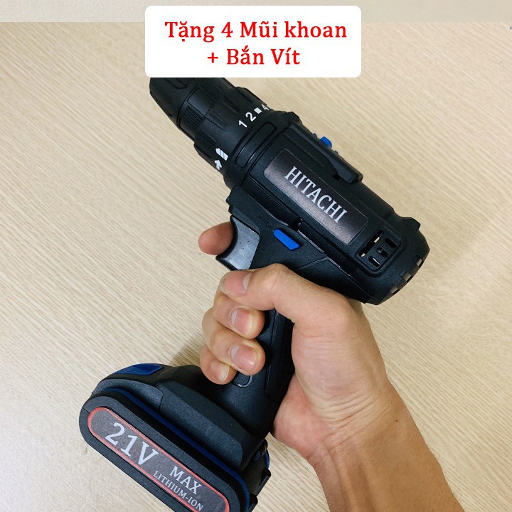 Khoan pin 21V Hitachi .Máy khoan pin nhật bản