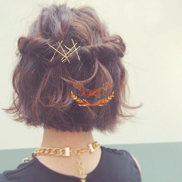 Châm cài tóc thời trang màu vàng DIY cho phái nữ