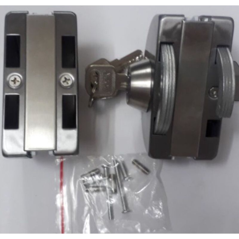 Ổ khóa cửa kính cường lực - khóa bán nguyệt