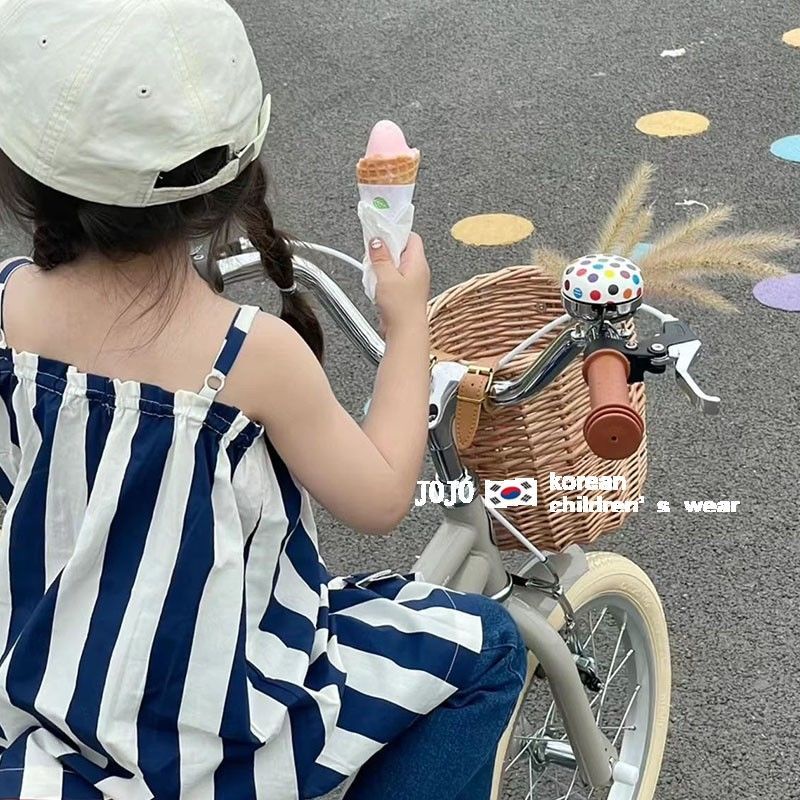 Áo Hai Dây Họa Tiết Kẻ Sọc Thời Trang Mùa Hè Cao Cấp Cho Bé Gái