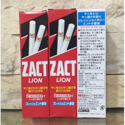 [NHẬT BẢN] Kem Đánh Răng Dành Cho Người Hút Thuốc Lion Zact (150g)