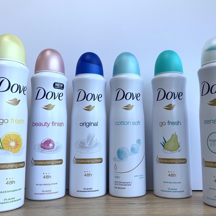 Xịt toàn thân khử mùi DOVE sịt hôi nách 150ml chai xịt hôi nách đủ mùi xịt thơm body dành cho nữ