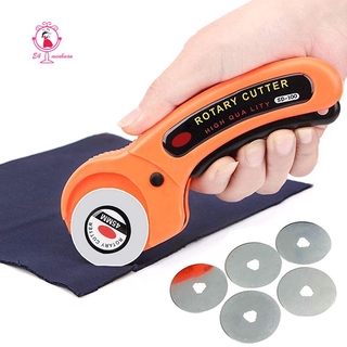 Máy cắt vải xoay 45mm kèm 5 lưỡi dao tròn 45mm