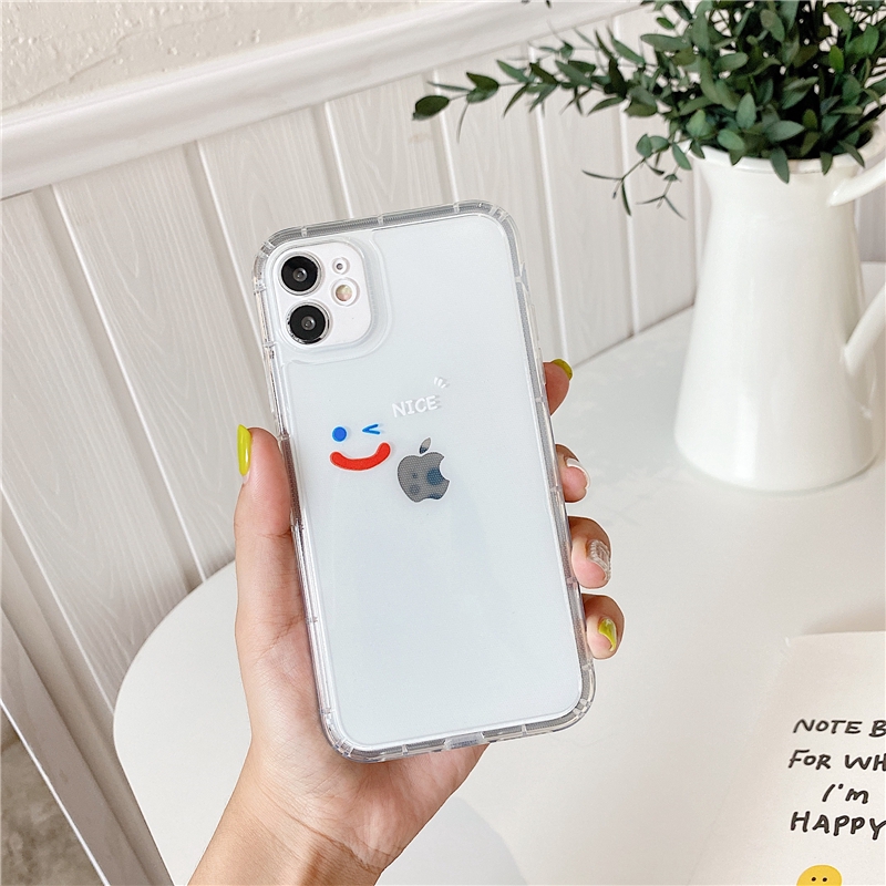Ốp iphone - Ốp lưng Mặt cười nice & happy trong suốt 5s/6s plus/7/8/7plus/8plus/x/xs/xs max/11/11promax- Awifi Case S1-3 | BigBuy360 - bigbuy360.vn