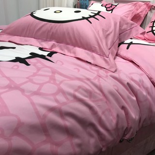 SET CHĂN GA GỐI COTTON 3D MÈO KITTY