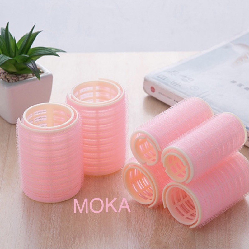 Lô cuốn tóc tự dính màu pastel Moka