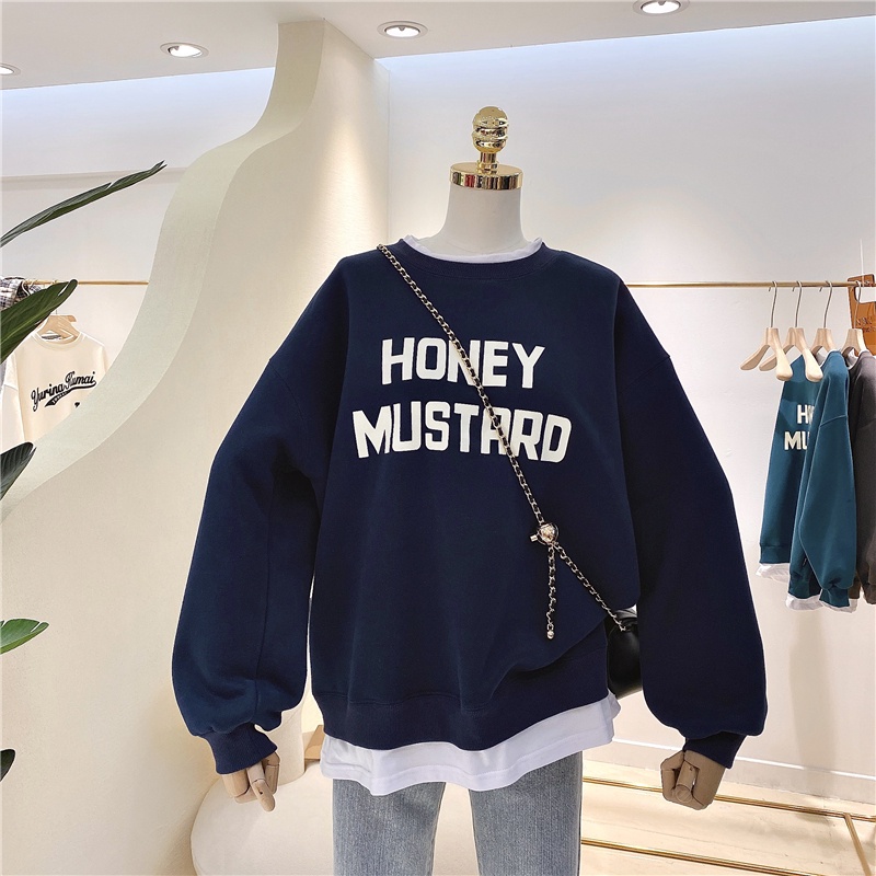 NRVP Áo Hoodie Dáng Rộng Thời Trang Hàn Quốc Đơn Giản Cá Tính Cho Nữ