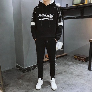 Bộ nỉ nam thu đông, bộ thun nam dài tay có mũ - Chất liệu nỉ da cá cao cấp loại 1 – Full size – BD37 - HQ Fashion86