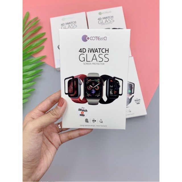 Dán Cường Lực Apple Watch Series 1 , 2 , 3 , 4 , 5 COTEETCI 4D Size 38mm / 40mm / 42mm /  44mm (Kèm Video)