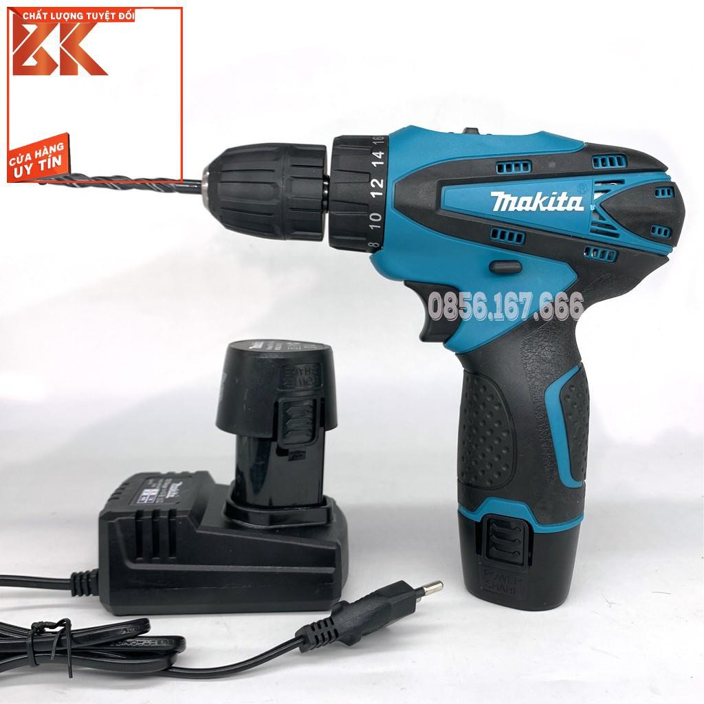 Máy khoan Makita 12V - Tặng bộ phụ kiện 24 chi tiết – Có bảo hành - Máy Khoan Gỗ, Máy Bắt Vít MAKITA 12V