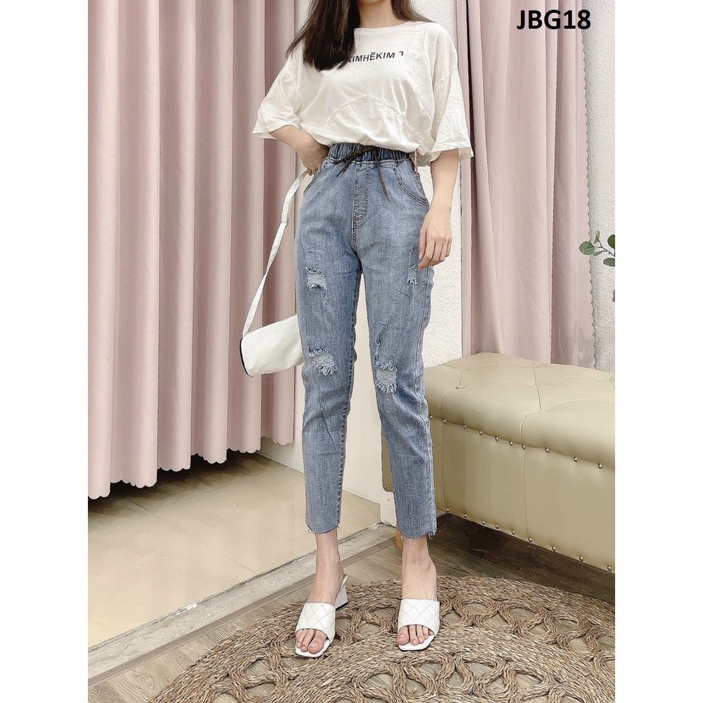 Quần jean baggy lưng thun co giãn JBG18