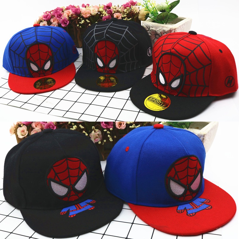 DISNEY Mũ Lưỡi Trai Họa Tiết Hoạt Hình Marvel Spiderman Cho Bé Từ 2-8 Tuổi