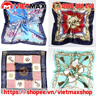 🎁 Khăn Turban Bandana Lụa Satin 50x50 cm Đội Đầu Mới (Khăn Vuông)