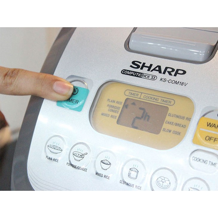 [Mã ELHADEV giảm 4% đơn 300K] Nồi cơm điện điện tử Sharp KS-COM18 1.8L - Hàng nhập khẩu