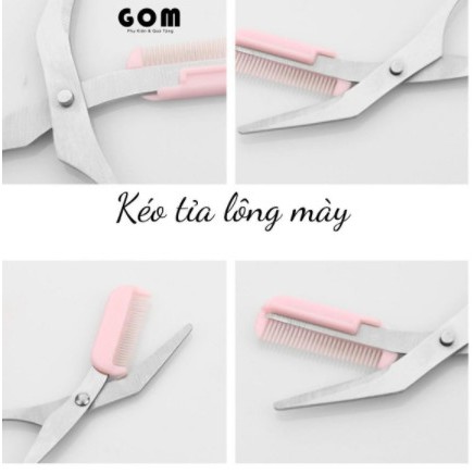 Kéo tỉa lông mày chuyên dụng 2 trong 1 cắt lông mày Mini BrownClass KTLM | BigBuy360 - bigbuy360.vn
