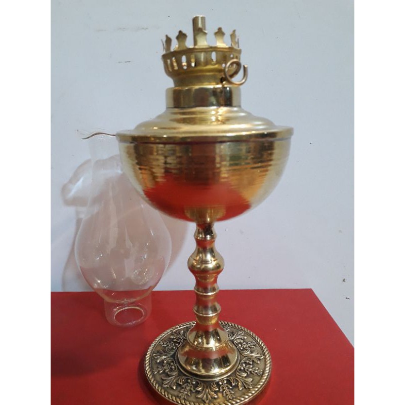 Đèn dầu 28 cm bằng đồng cao câp trang trí