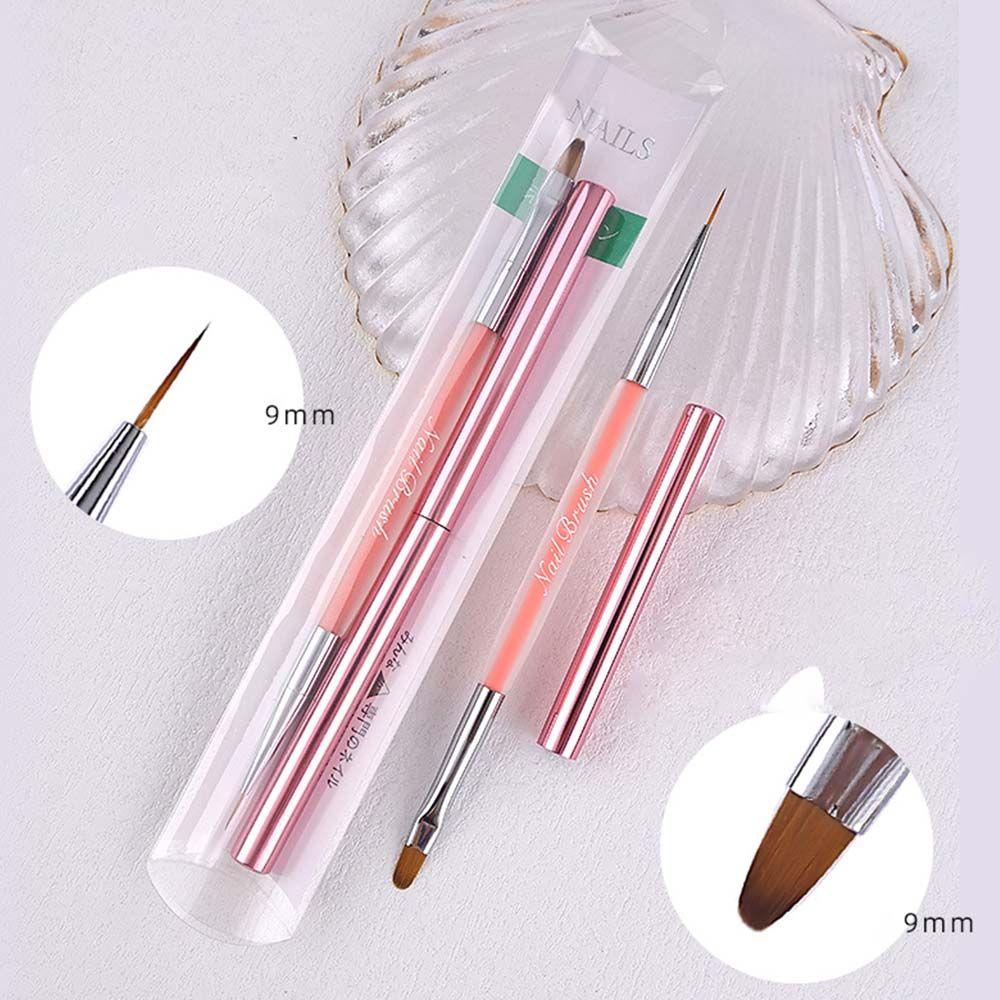 QQMALL Cọ Vẽ Móng Hai Đầu Chuyên Nghiệp Cho Salon