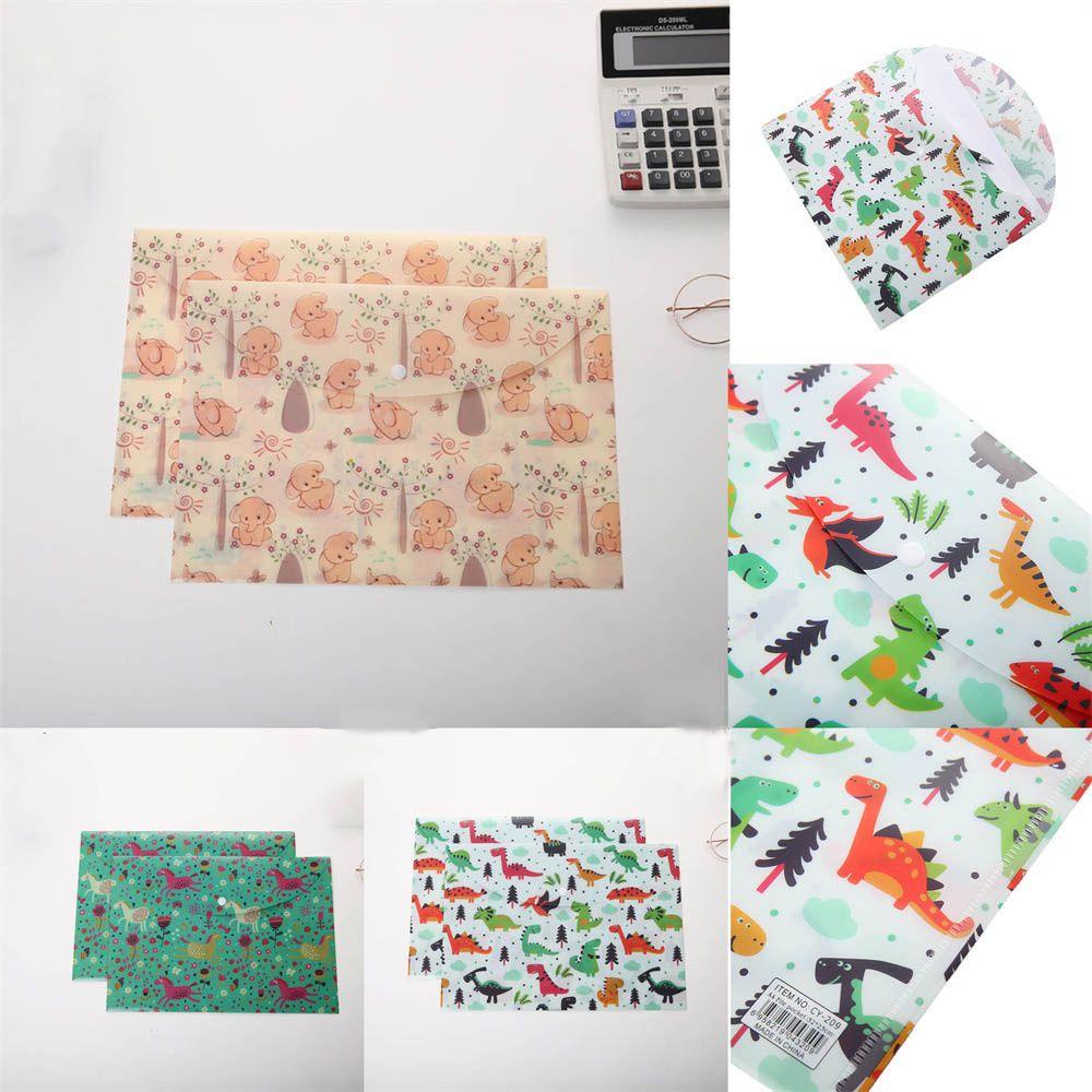 Set 2 Bìa Thư Văn Phòng Hình Khủng Long / Voi