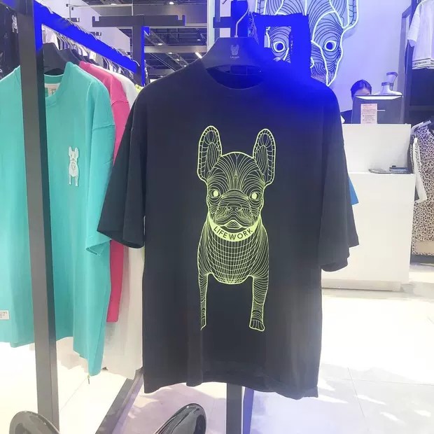 Áo thun tay lỡ in DOG LIFE WORK 2 mặt ,áo phông nam nữ unisex form rộng hot trend