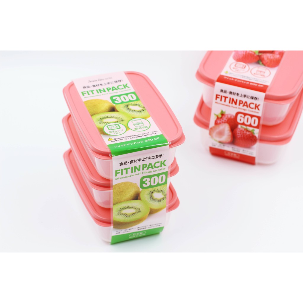 [Nhật Nội Địa] Set Hộp Nhựa Đựng Thực Phẩm Nắp Dẻo