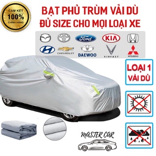 Bạt phủ xe ô tô vải dù oxford cao cấp bảo vệ xe ô tô từ 4 - 7 chỗ phủ trùm kín, áo trùm oto, dày dặn xịn mịn