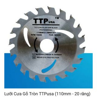 Lưỡi cắt gỗ TTP usa 110mm-20 răng đức sản xuất