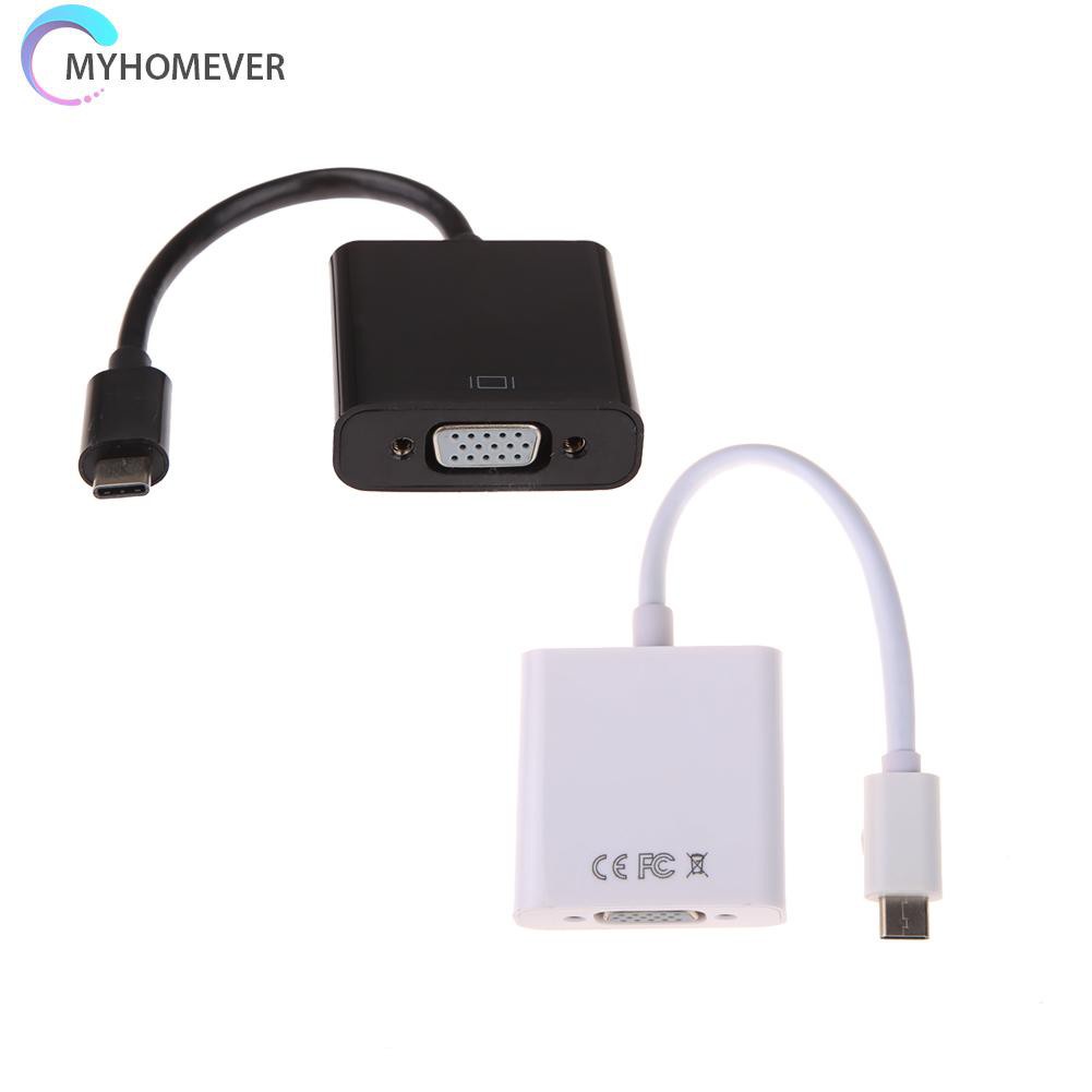 myhomever USB 3.1 Type C Male to VGA Female 1080P Adapter for Macbook 12&quot;