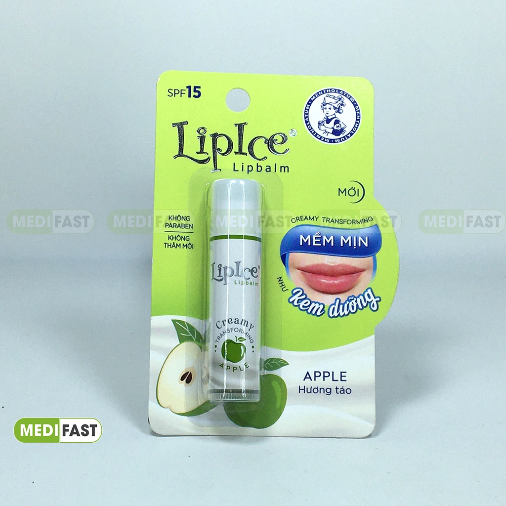 Son dưỡng Lipice không màu Tuýp 4.3 g - Chính hãng LipIce Lipbalm dưỡng môi giảm thâm, khô, nứt nẻ giúp môi căng mọng