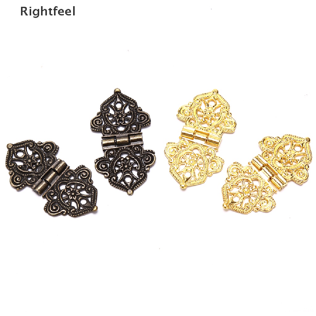Set 2 Bản Lề Hộp Kim Loại Rỗng Kiểu Vintage Tự Làm