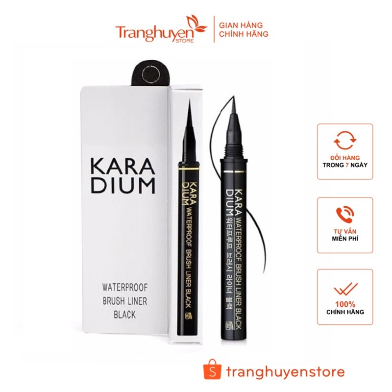 Kẻ Mắt Dạ Karadium Waterproof Brush Liner Black