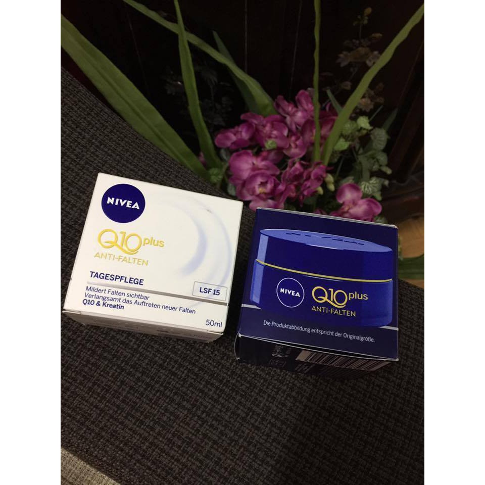 Kem dưỡng da chống nhăn Nivea Anti-Falten Q10 plus (ngày và đêm)