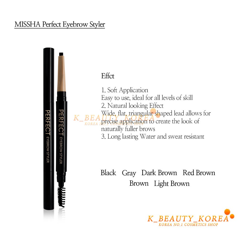 [MISSHA] Chì kẻ lông mày tạo kiểu tiện lợi Perfect Eyebrow Styler | BigBuy360 - bigbuy360.vn