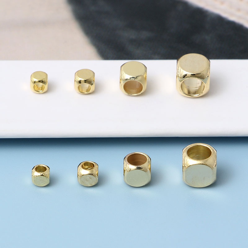 Set 10 Hạt Đồng Vuông Nhiều Màu Sắc Dùng Làm Trang Sức Thủ Công