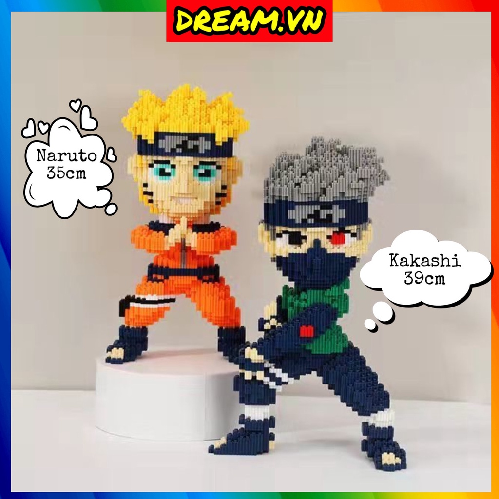 Mô hình lắp ráp Naruto/Kakashi, lego Naruto/Kakashi trung bày size to