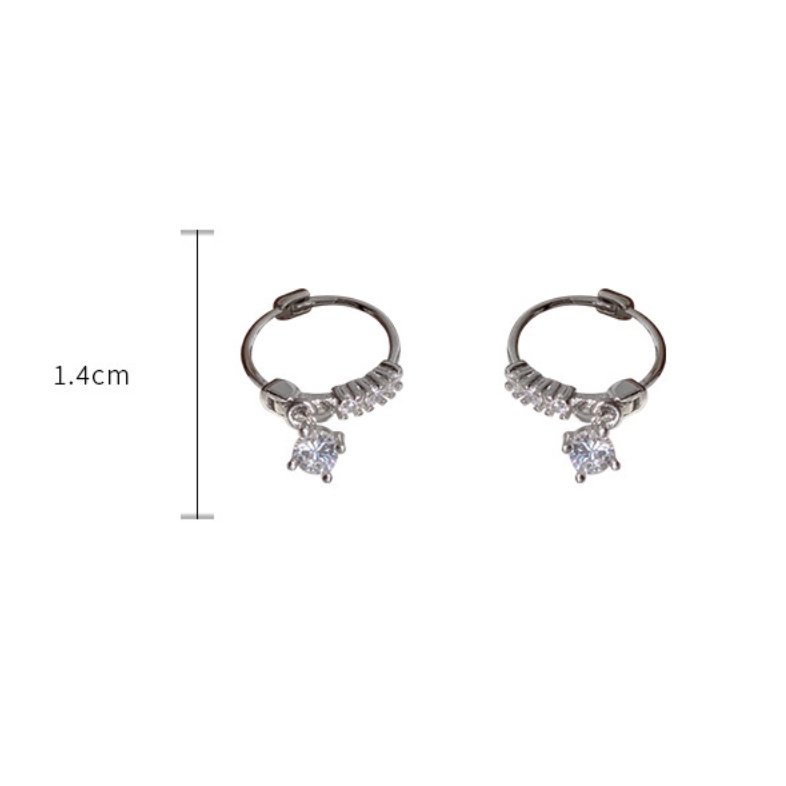 Bông tai nữ bạc 925 mini phong cách Hàn quốc SHE BY SHE - K90.3
