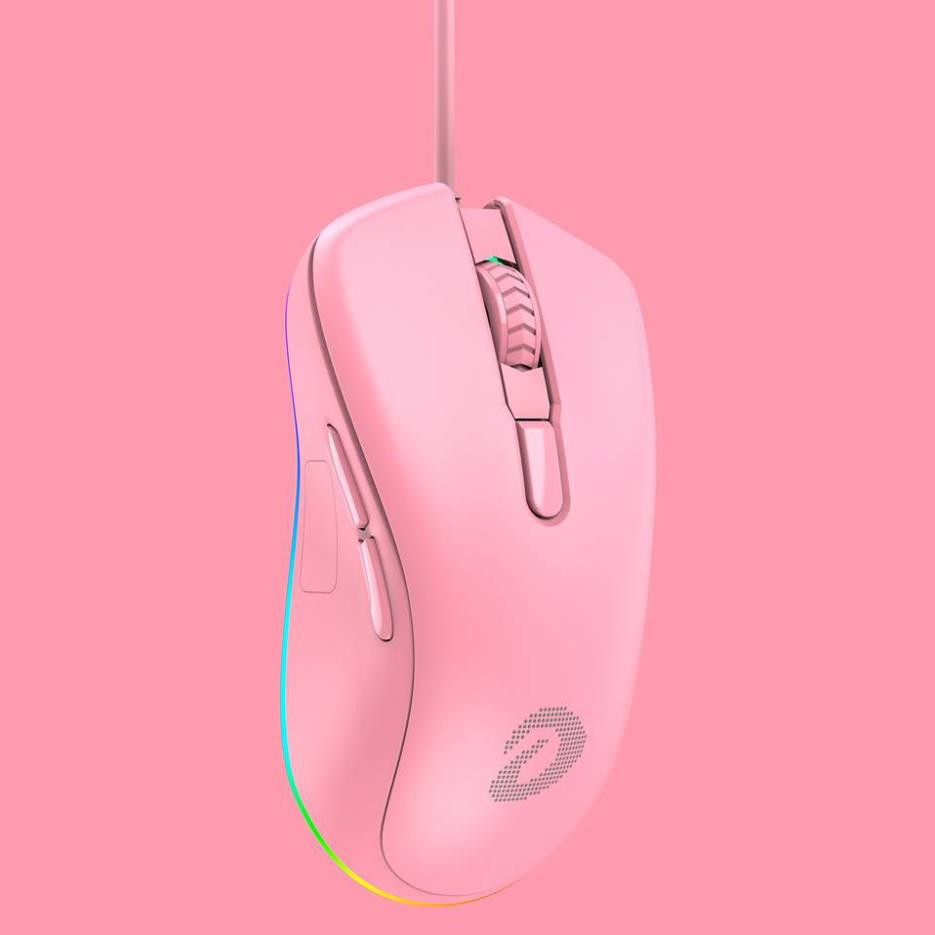 Combo Chuột Và Lót Di Chuột Màu Hồng DAREU - Chuột Gaming Led RGB + Pad Chuột Pink