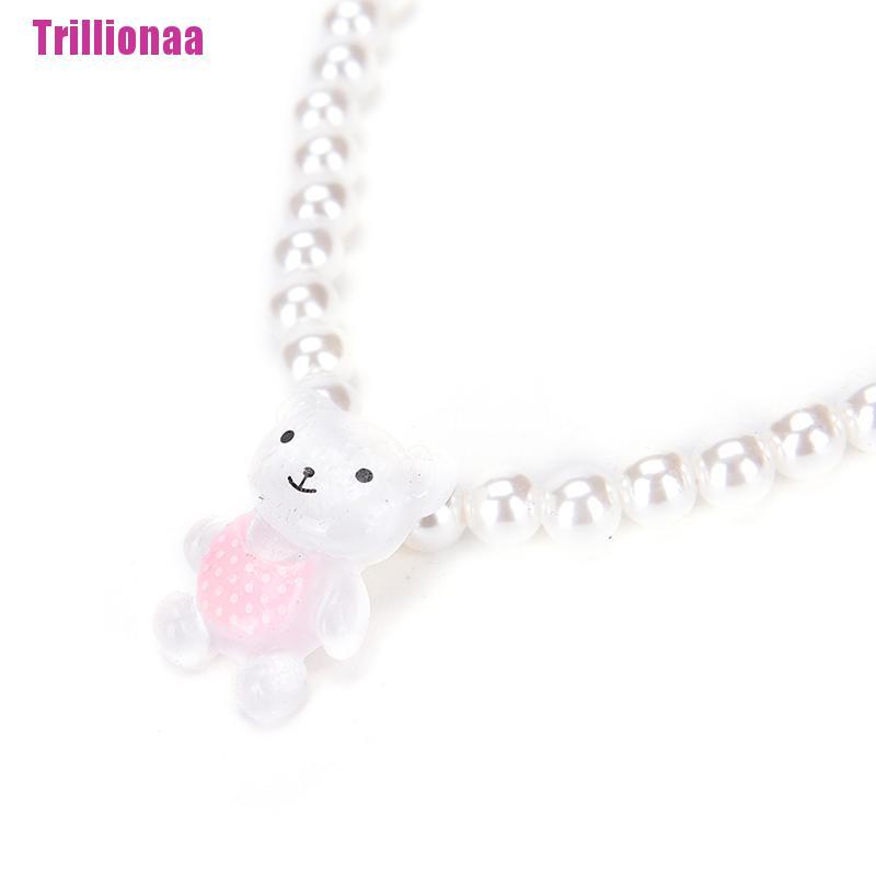 Set trang sức gồm dây chuyền / vòng tay / nhẫn ngọc trai xinh xắn cho bé