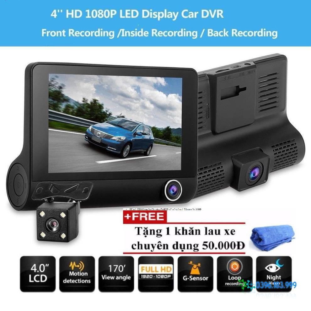 CAMERA HÀNH TRÌNH 3 MẮT ĐẲNG CẤP XE HƠI bảo hành uy tín 1 đổi 1 TẶNG KHĂN LAU XE CAO CẤP | BigBuy360 - bigbuy360.vn