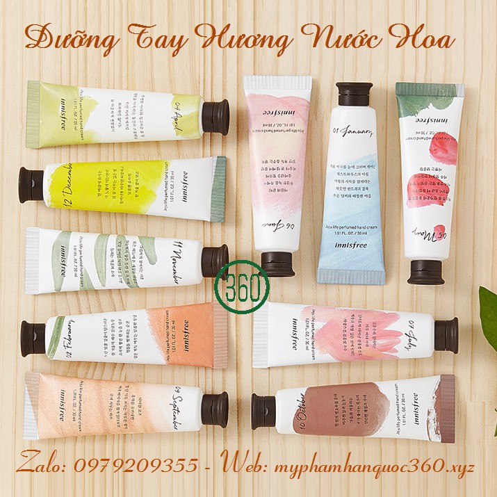 Kem Dưỡng Da Tay Hương Nước Hoa Innisfree Jeju Life Perfumed Hand Cream 30ml