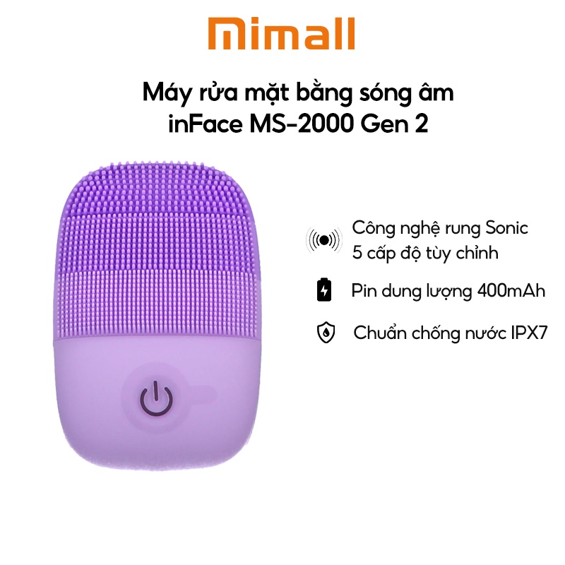 Máy rửa mặt sóng âm Inface Sonic Facial device - Bản quốc tế - Bảo hành 3 tháng | BigBuy360 - bigbuy360.vn