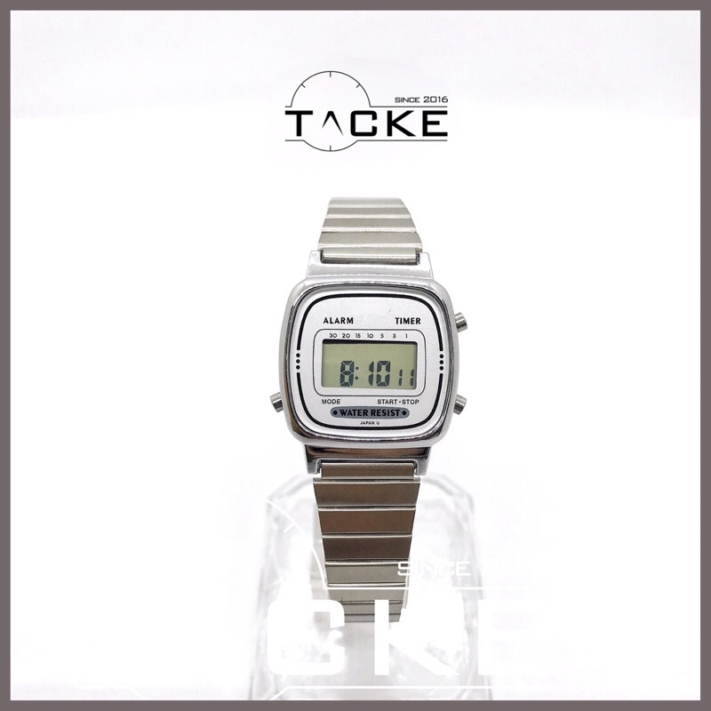 Đồng hồ nữ Casio LA670 điện tử form thể thao đơn giản vintage dây thép không gỉ