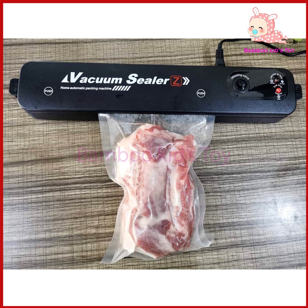 Máy Hút Chân Không Thực Phẩm Vacuum Sealer, Máy Hàn Miệng Túi Dùng Cho Gia Đình, Hút Khỏe- Tặng 10 Túi Hút