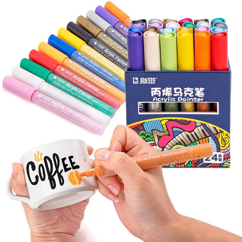 Bút Sơn Acrylic STA Painter Vẽ trên nhiều chất liệu - Bán Lẻ Màu