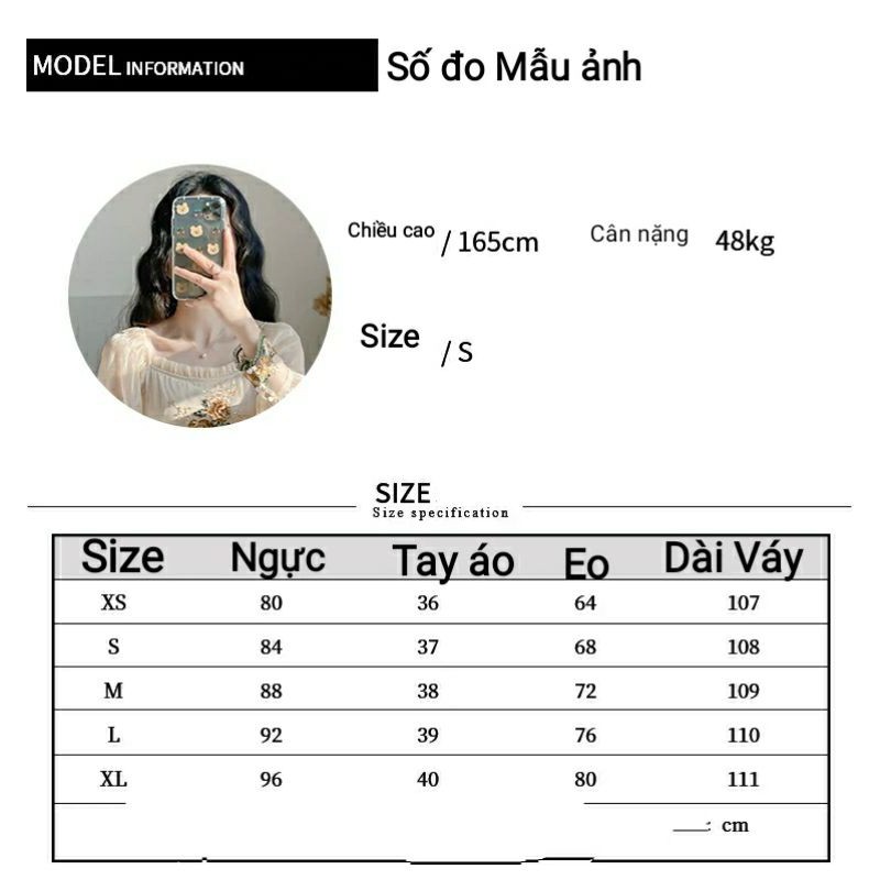 Váy ren thêu hoa phong cách retro nhẹ nhàng, nữ tính( mã order M10)