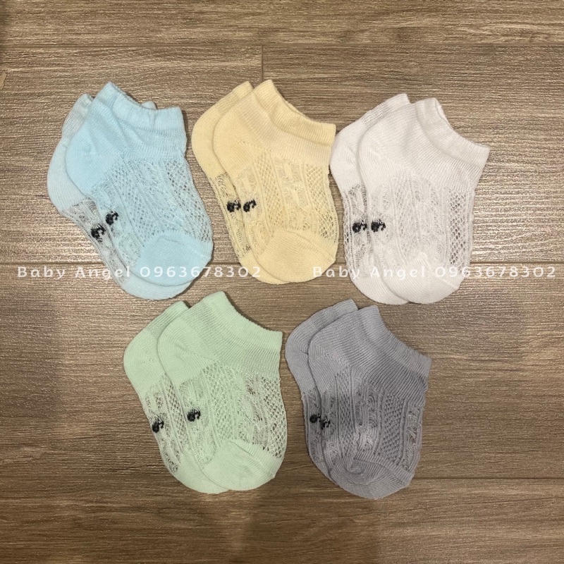 Tất lưới Hàn Quốc ngắn cổ cho bé sơ sinh 0-1,5 tuổi