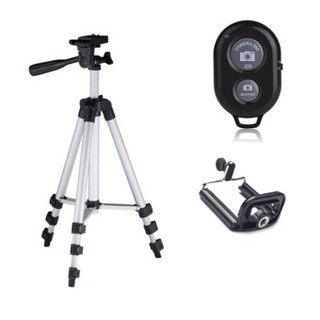 Bộ 1 tripod tf-3110 kèm 1 giá đỡ điện thoại và 1 remote