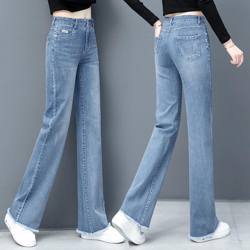 1M135 - Quần jean nữ dài ống rộng hàng nhập - giá 630k