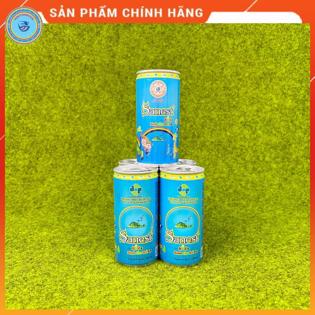 Combo 10 lon Nước Yến Sào dành cho trẻ em Sanest Kid