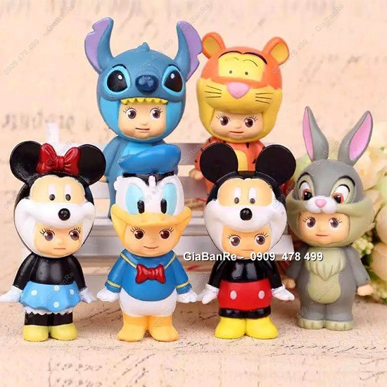 Bộ 6 Nhân Vật Nhựa Bé Yêu Disney Siêu Kute -  7928